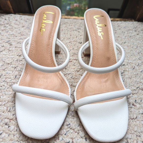 NWT Lulu's - White Heels, size 8.5 - Picture 4 of 9